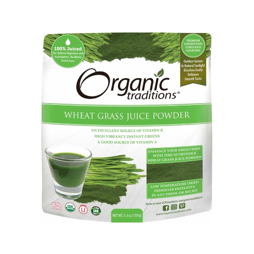 Organic Traditions Wheat Grass Juice Powder 